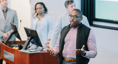 Modular EMBA students presenting